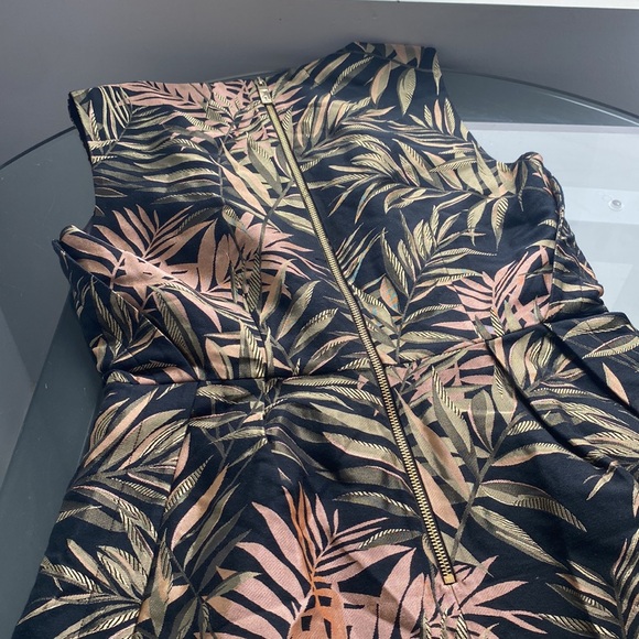 TED BAKER Louryn Palm Pattern Jacquard Dress Size 10 US (Ted Size 4) - Picture 7 of 10